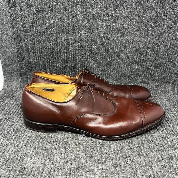 Allen Edmonds Park Avenue Cap Toe Oxfords Brown Leather Dress Shoes Men’s 15 D - Picture 1 of 8